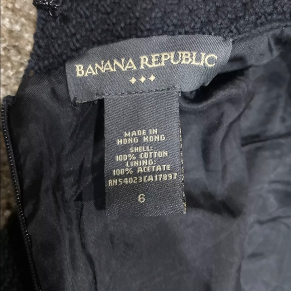 Banana Republic Maxi Sleeveless Black Sweater Dress, Crochet Lined Size 6 - Picture 11 of 15